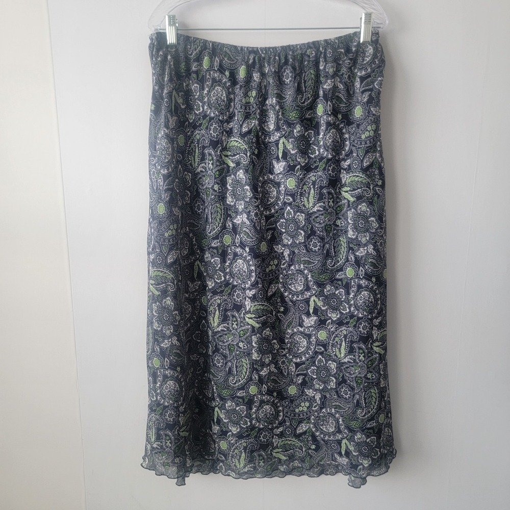 Dress barn womens pull on floral skirt sz 16 Soft Romantic Cottagecore femininit